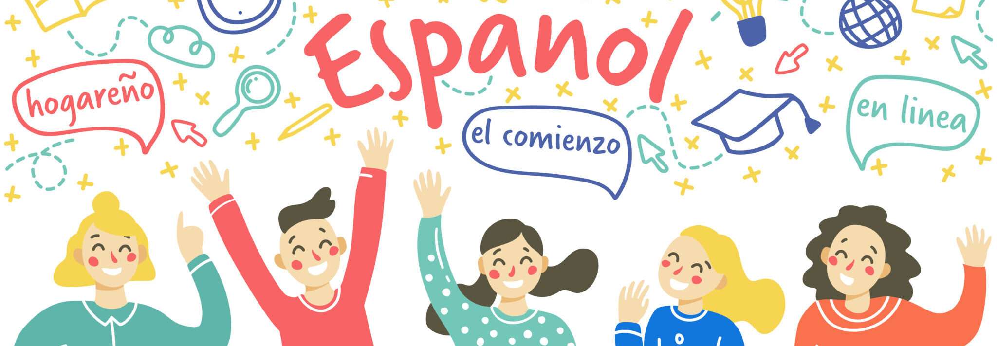 スペインという文字が書かれた人々のグループ。