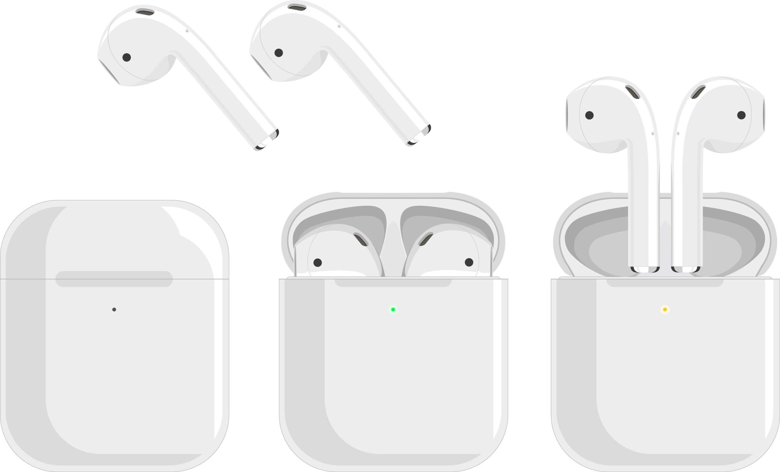 白いエアポッズケースとイヤホンで学ぶワイヤレス技術の世界。