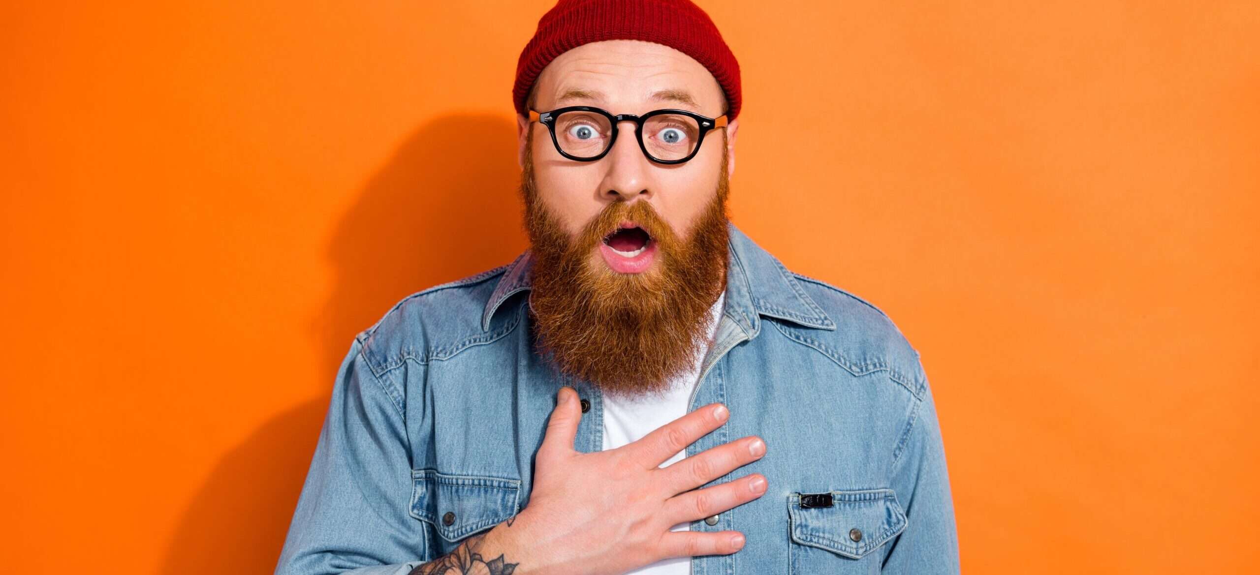 「不可能！」を表すメガネとヒゲを生やしたヒゲの男性。スペイン語で。