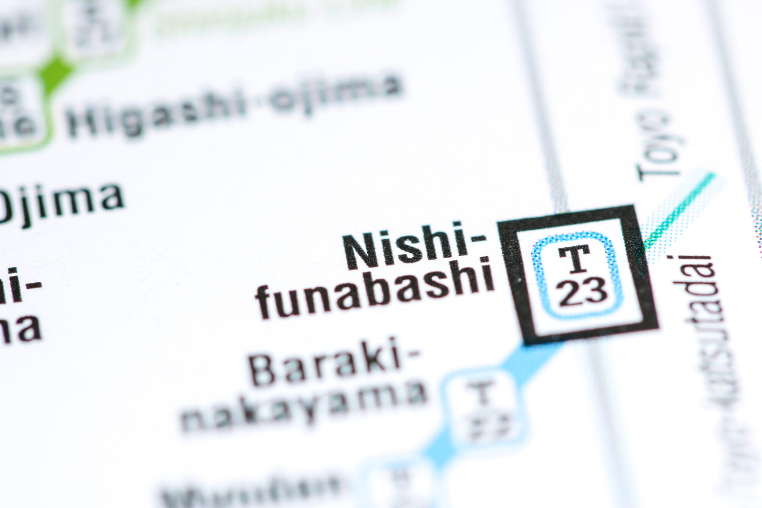 東京の地下鉄路線図セクションの拡大図。「T23」と目立つ西船橋駅が特徴で、スペイン語教室マンツーマンに行く人に最適です。. 東京の地下鉄路線図セクションの拡大図。「T23」と目立つ西船橋駅が特徴で、スペイン語教室マンツーマンに行く人に最適です。.