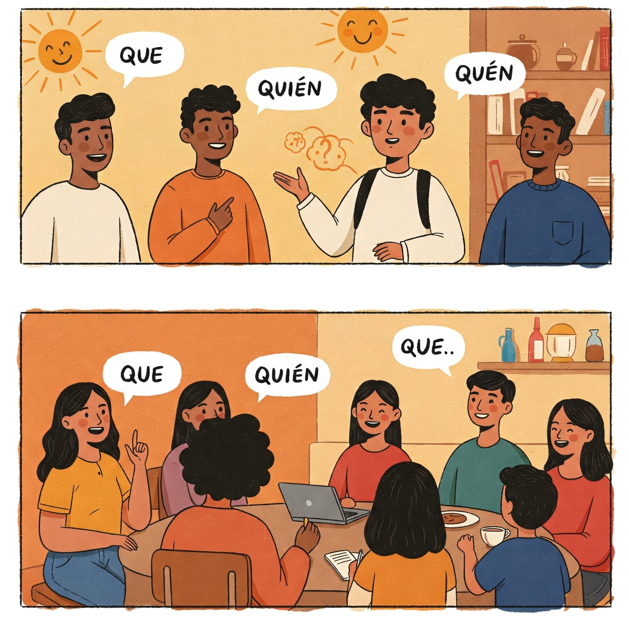 人物を描写するque